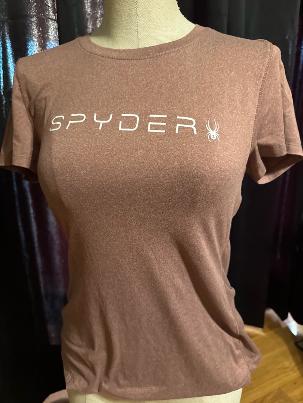Spyder Women's Short Sleeve Logo Tee in Dusty Mauve